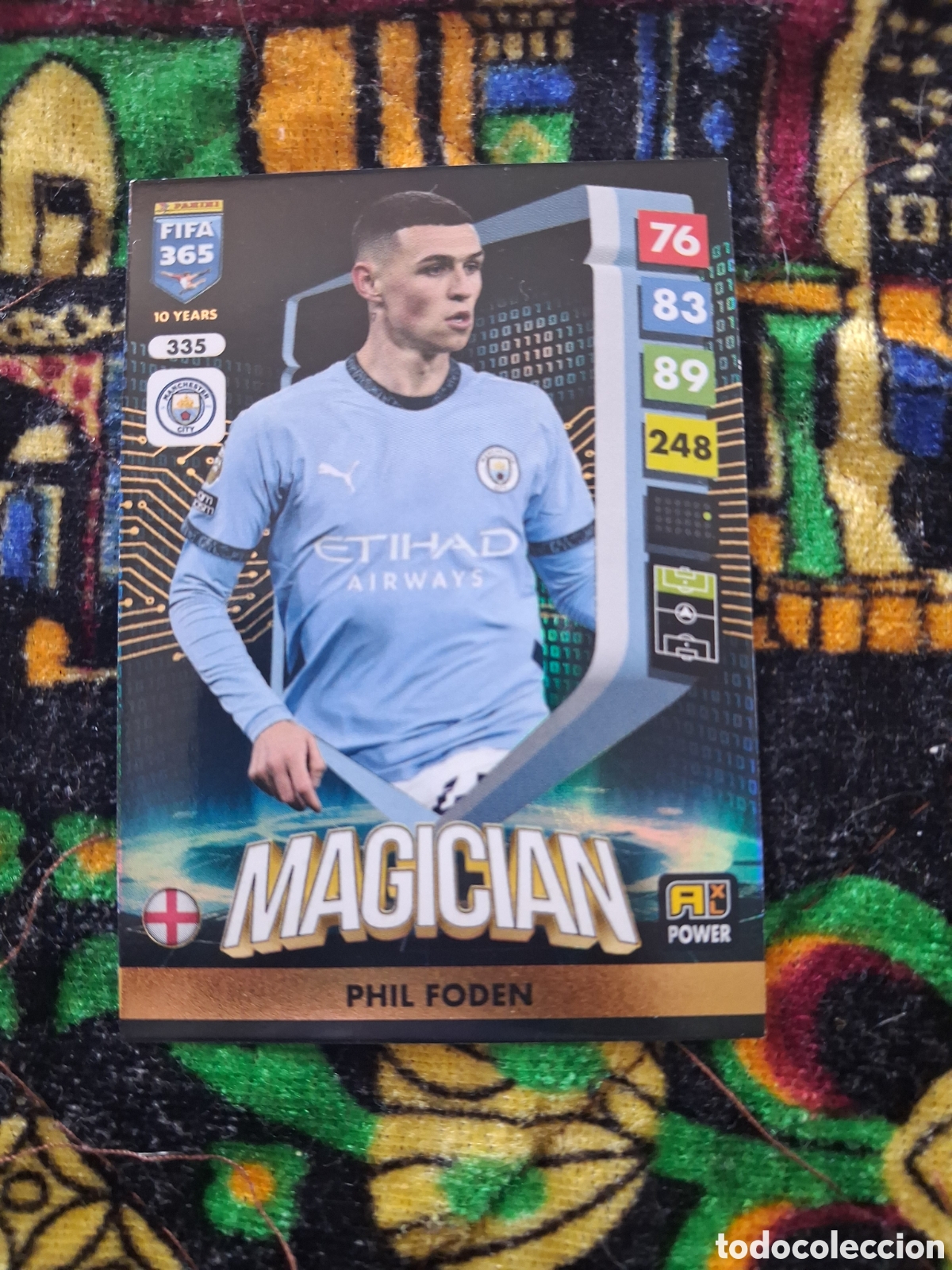 Cromos de f&uacute;tbol: N&deg; 335 Phil Foden - Manchaster City - Magician - Adrenalyn Fifa 365 - Panini 2024 - 2025 - 24 - 25