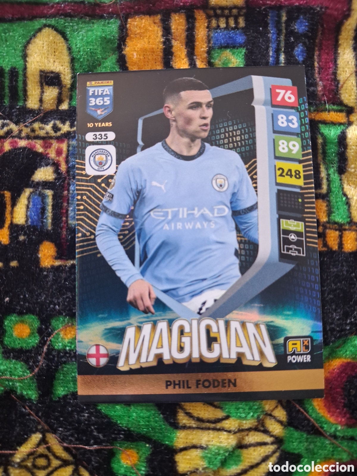 Cromos de f&uacute;tbol: N&deg; 335 Phil Foden - Manchaster City - Magician - Adrenalyn Fifa 365 - Panini 2024 - 2025 - 24 - 25