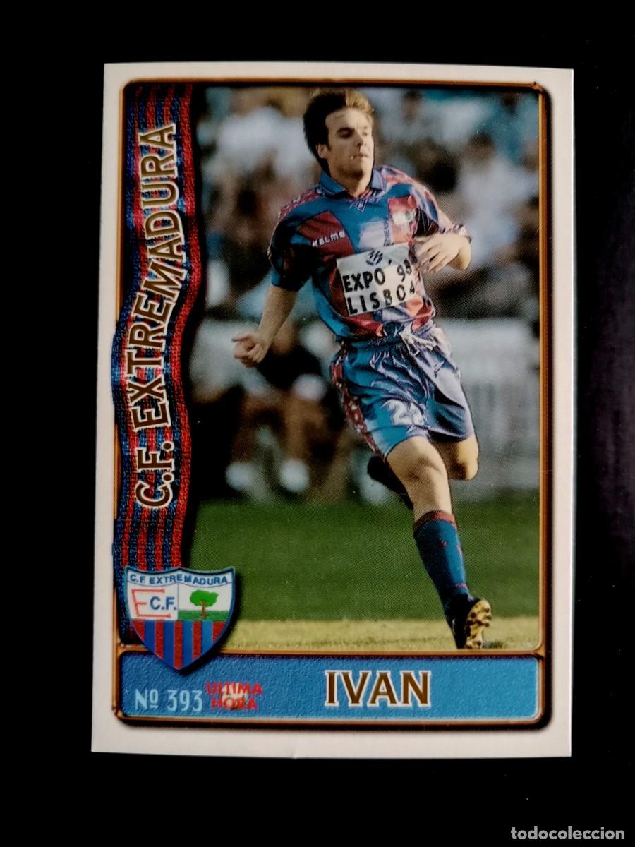 Cromos de f&uacute;tbol: 393 IV&Aacute;N P&Eacute;REZ MU&Ntilde;OZ, ROOKIE CARD (&Uacute;LTIMA HORA) - C.F. EXTREMADURA - MUNDICROMO 96/97