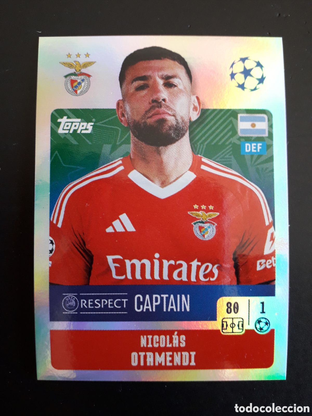 Cromos de f&uacute;tbol: OTAMENDI BENFICA N&deg; 344 UEFA CHAMPIONS LEAGUE SEASON TOPPS 24 25 2024 2025 PEDIDO M&Iacute;NIMO 3&euro;