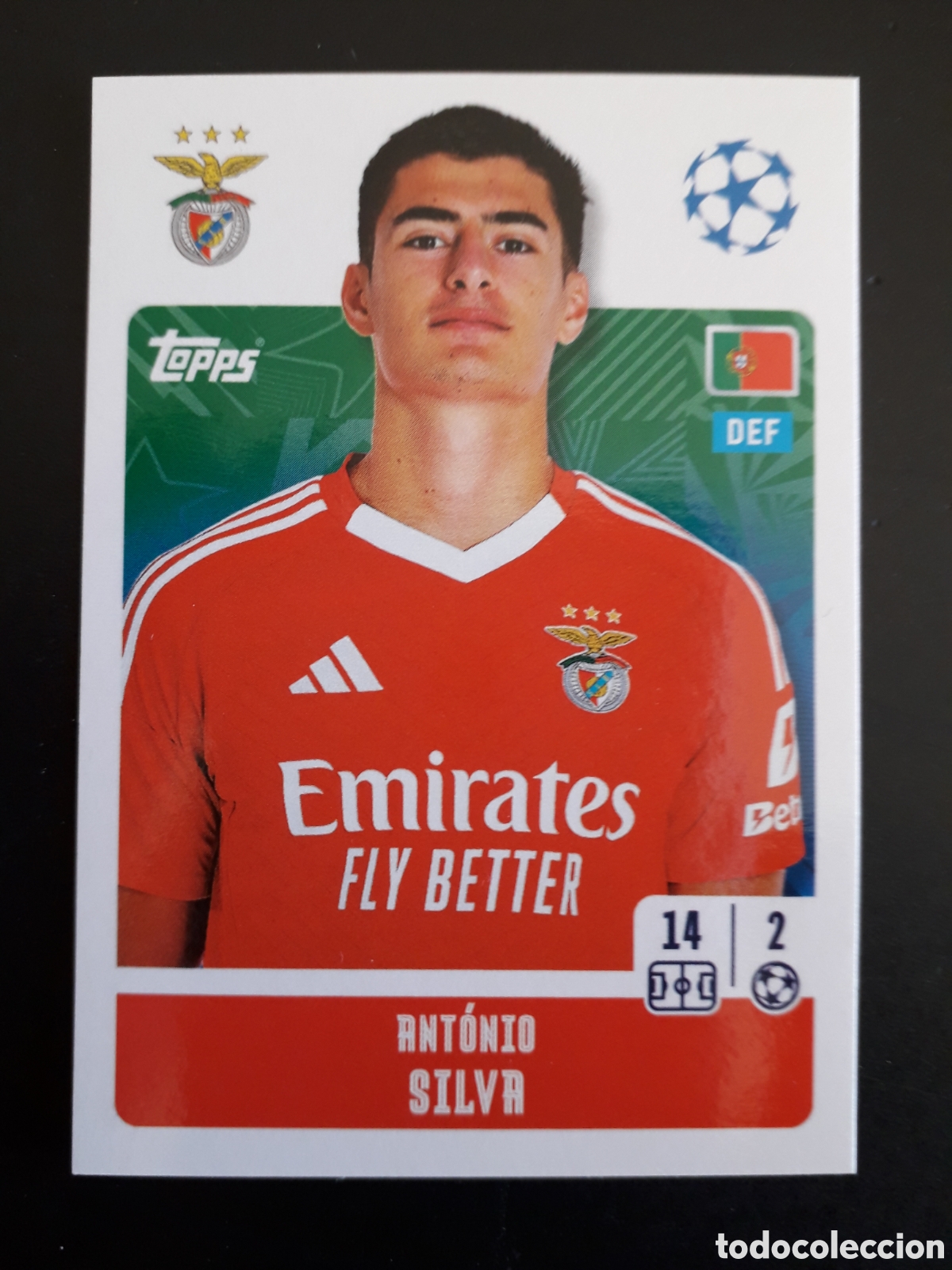 Cromos de f&uacute;tbol: SILVA BENFICA N&deg; 346 UEFA CHAMPIONS LEAGUE SEASON TOPPS 24 25 2024 2025 PEDIDO M&Iacute;NIMO 3&euro;