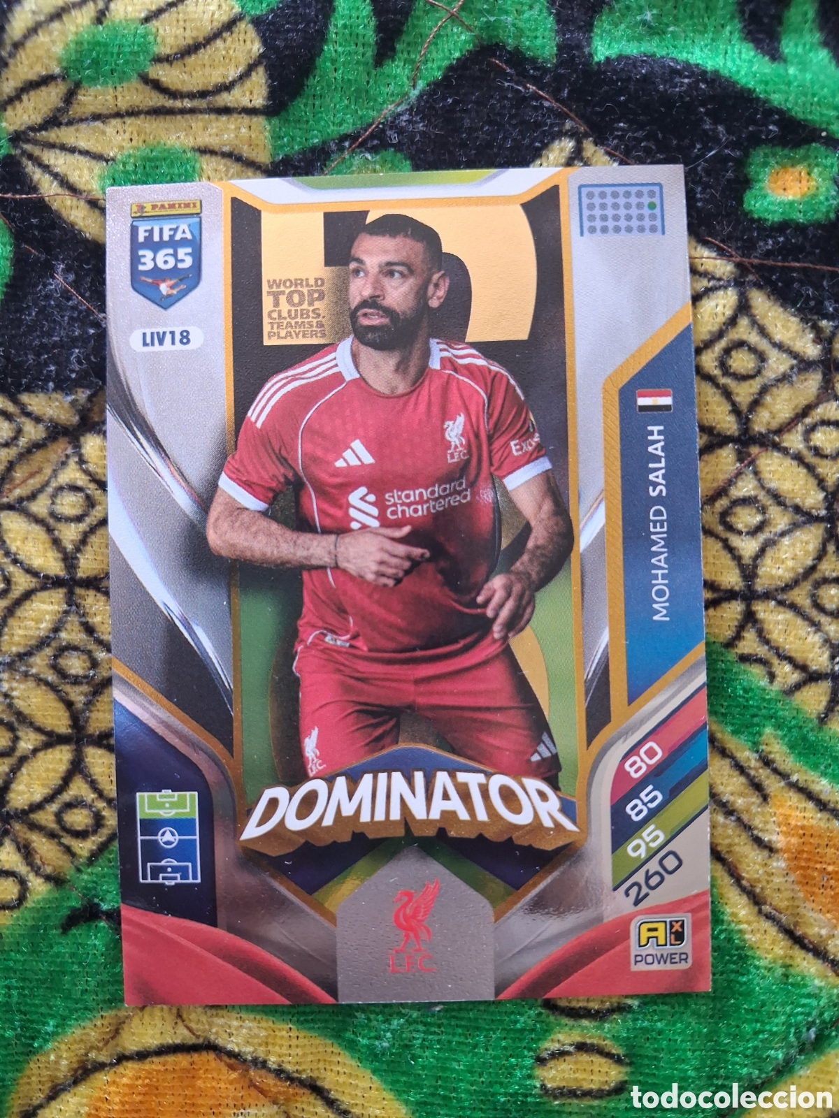 Cromos de f&uacute;tbol: LIV 18 DOMINATOR MOHAMED SALAH LIVERPOOL EGIPTO ⚽ PANINI &reg; FIFA 365 ADRENALYN 2025 2026 25 26 NUEVO
