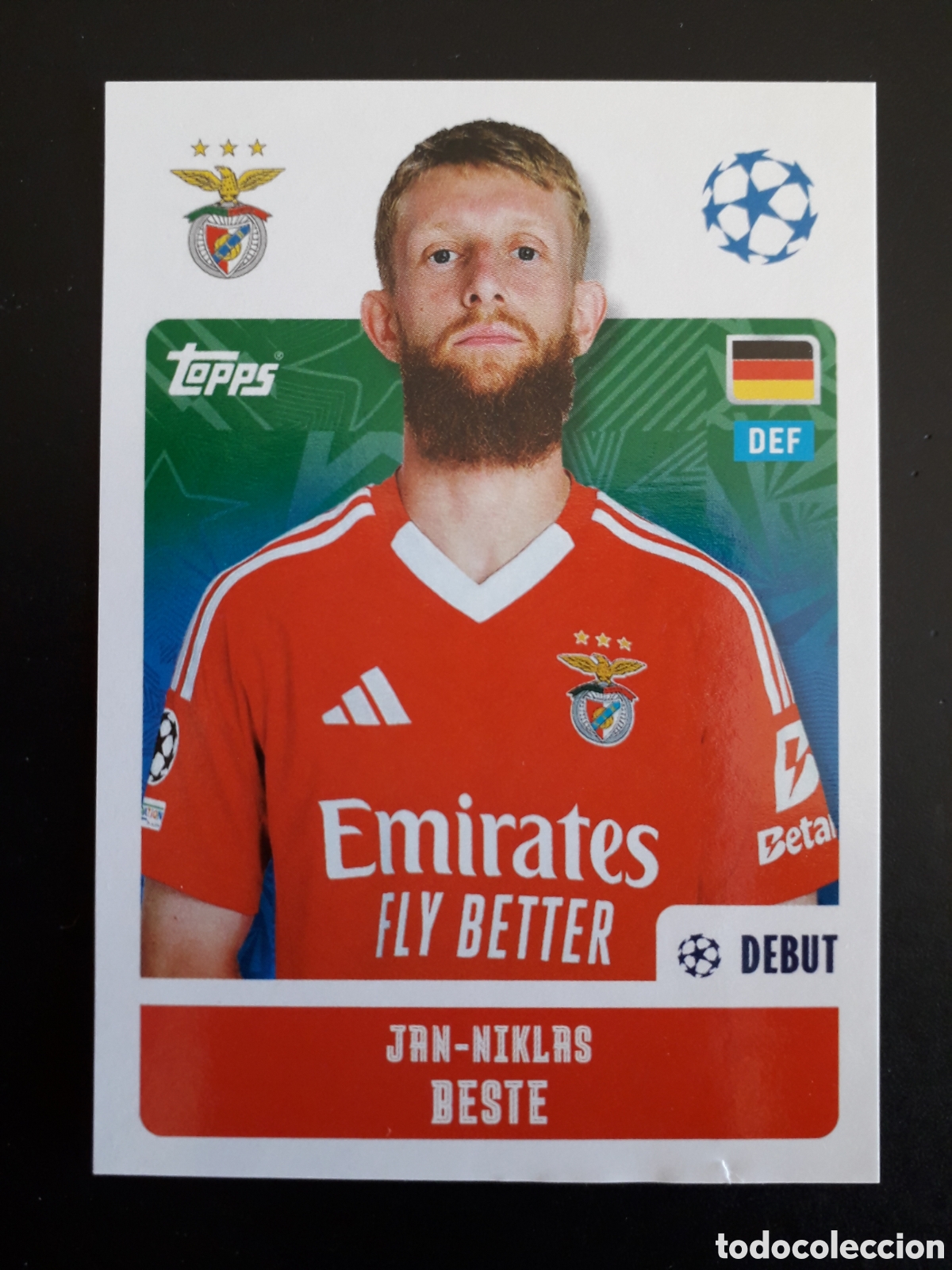 Cromos de Futebol: BESTE BENFICA N&deg; 348 UEFA CHAMPIONS LEAGUE SEASON TOPPS 24 25 2024 2025 PEDIDO M&Iacute;NIMO 3&euro;