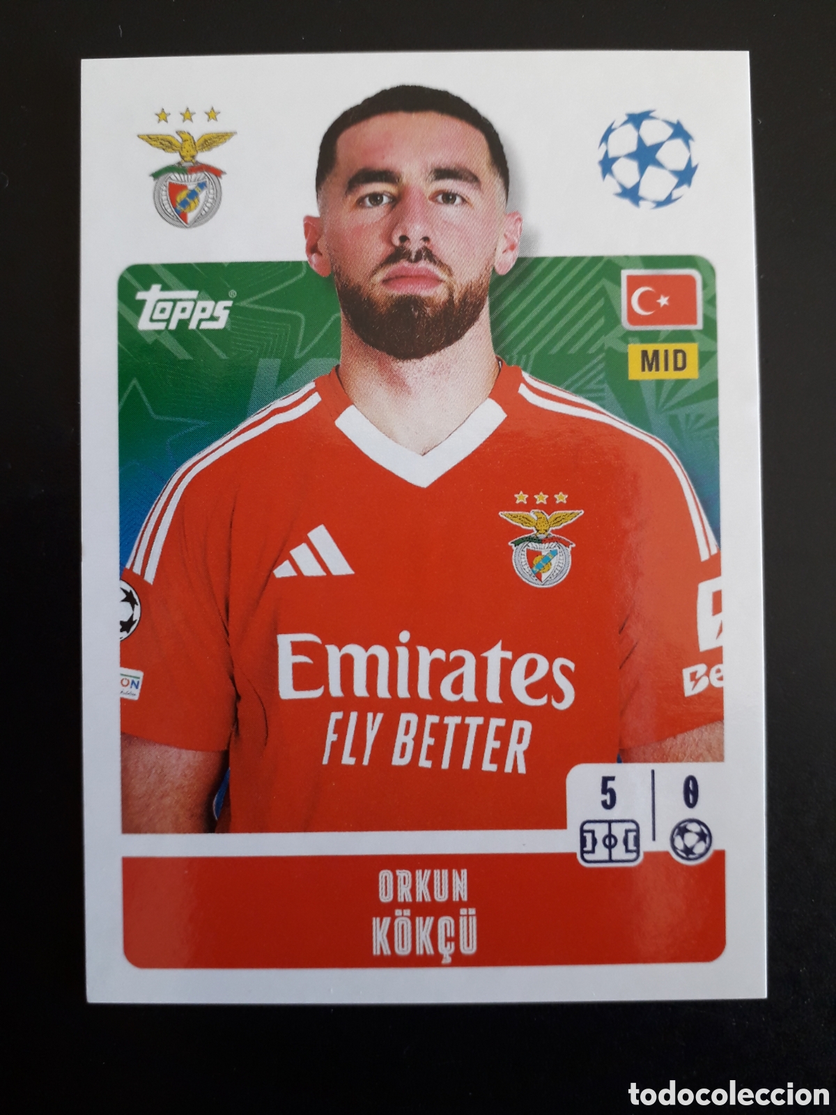 Figurine di Calcio: K&Ouml;K&Ccedil;&Uuml; BENFICA N&deg; 350 UEFA CHAMPIONS LEAGUE SEASON TOPPS 24 25 2024 2025 PEDIDO M&Iacute;NIMO 3&euro;