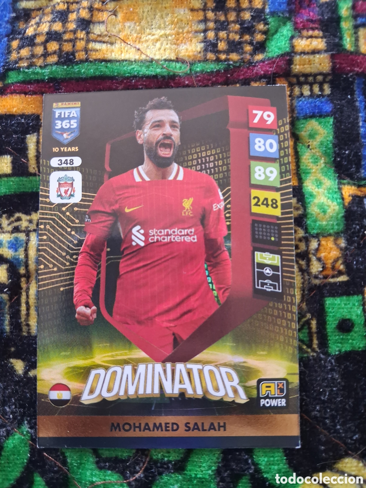 Figurine di Calcio: 348 FIFA 365 2025 ADRENALYN XL MOHAMED SALAH - LIVERPOOL POWER DOMINATOR PANINI 25 2024 24