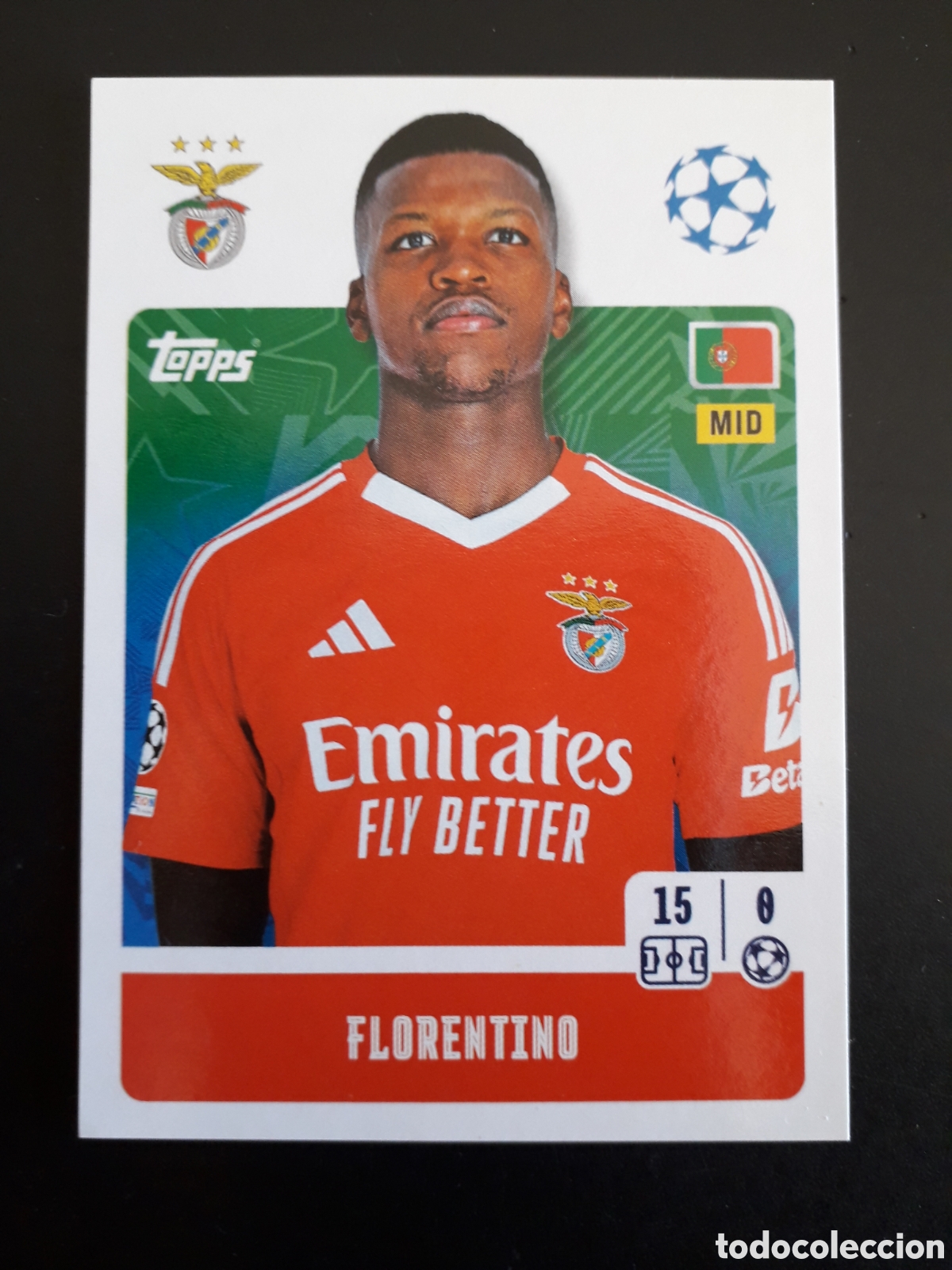 Figurine di Calcio: FLORENTINO BENFICA N&deg; 351 UEFA CHAMPIONS LEAGUE SEASON TOPPS 24 25 2024 2025 PEDIDO M&Iacute;NIMO 3&euro;