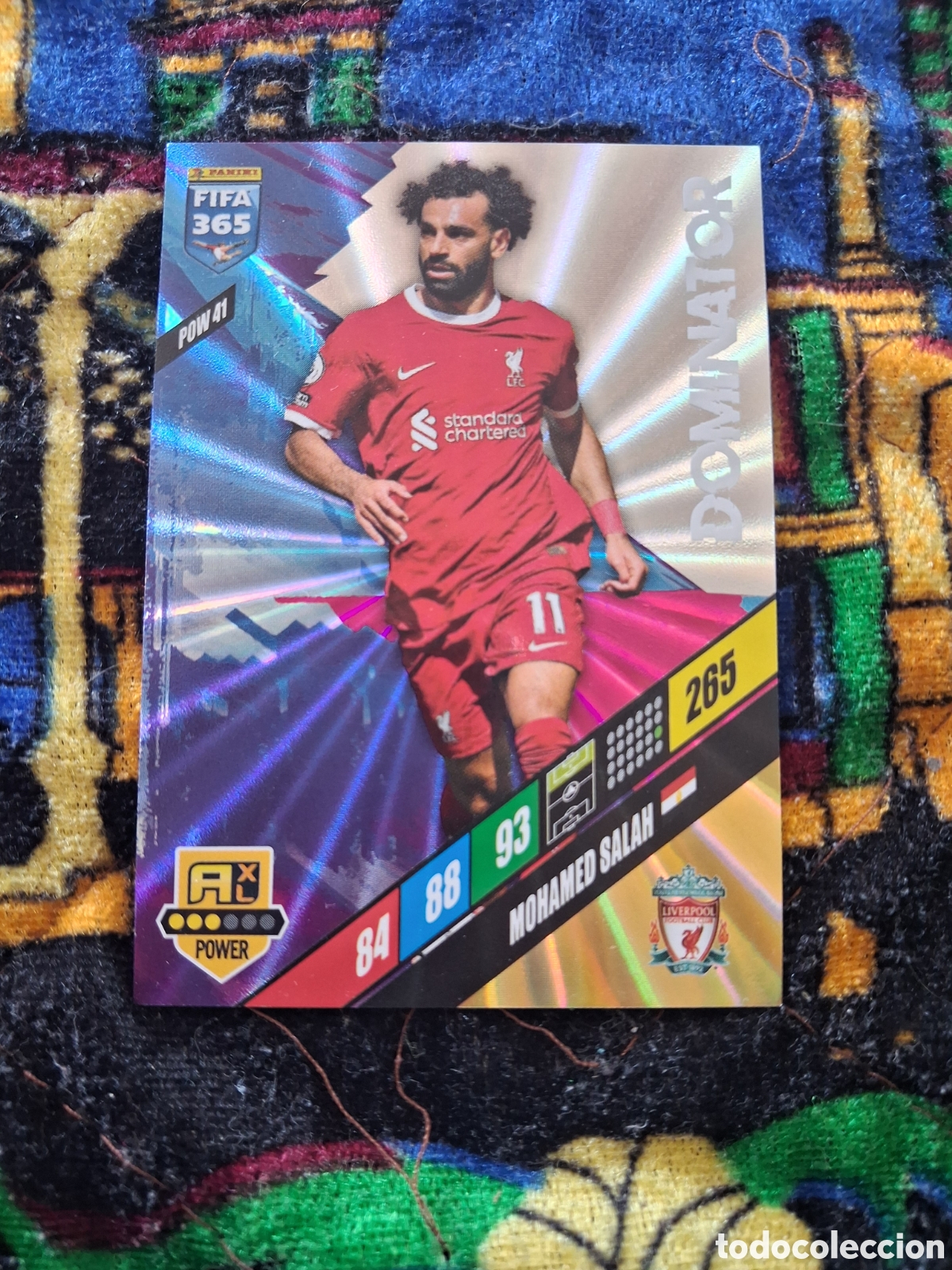 Figurine di Calcio: POW 41 MOHAMED SALAH (LIVERPOOL) DOMINATOR PANINI ADRENALYN XL FIFA 365 2024 24