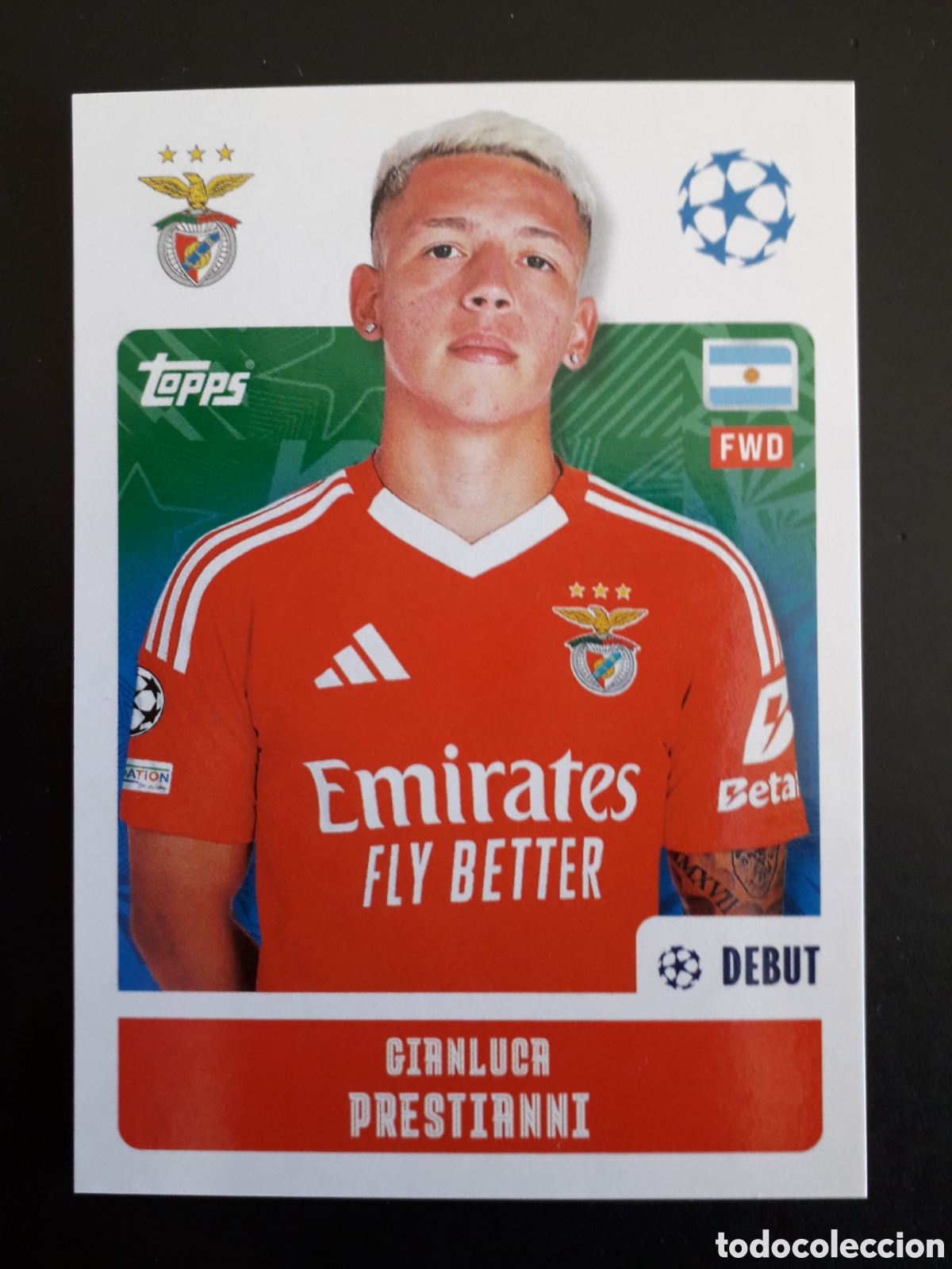 Figurine di Calcio: PRESTIANNI BENFICA N&deg; 352 UEFA CHAMPIONS LEAGUE SEASON TOPPS 24 25 2024 2025 PEDIDO M&Iacute;NIMO 3&euro;