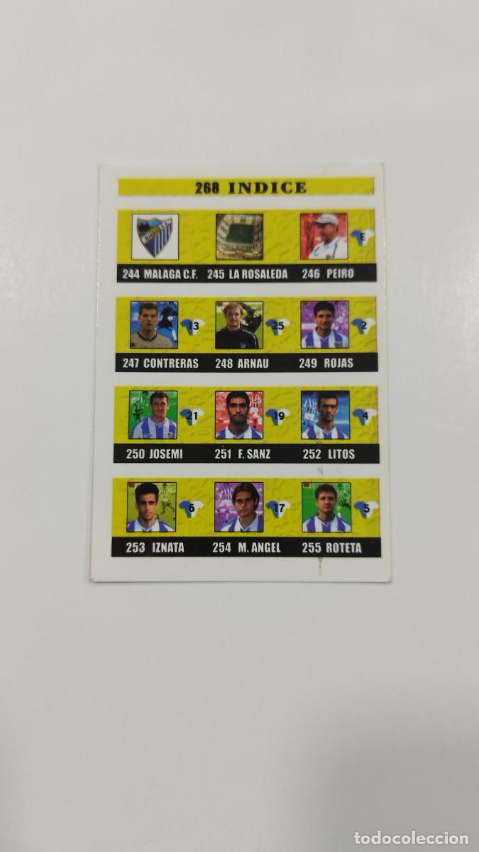 Fu&szlig;ball-Sticker: LAS FICHAS DE LA LIGA 2003 - INDICE - MALAGA C.F.