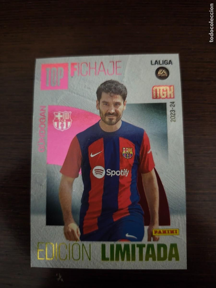 Cromos de f&uacute;tbol: MEGACRACKS 2023-2024 TOP FICHAJE GUNDOGAN (F.C. BARCELONA) EDICION LIMITADA
