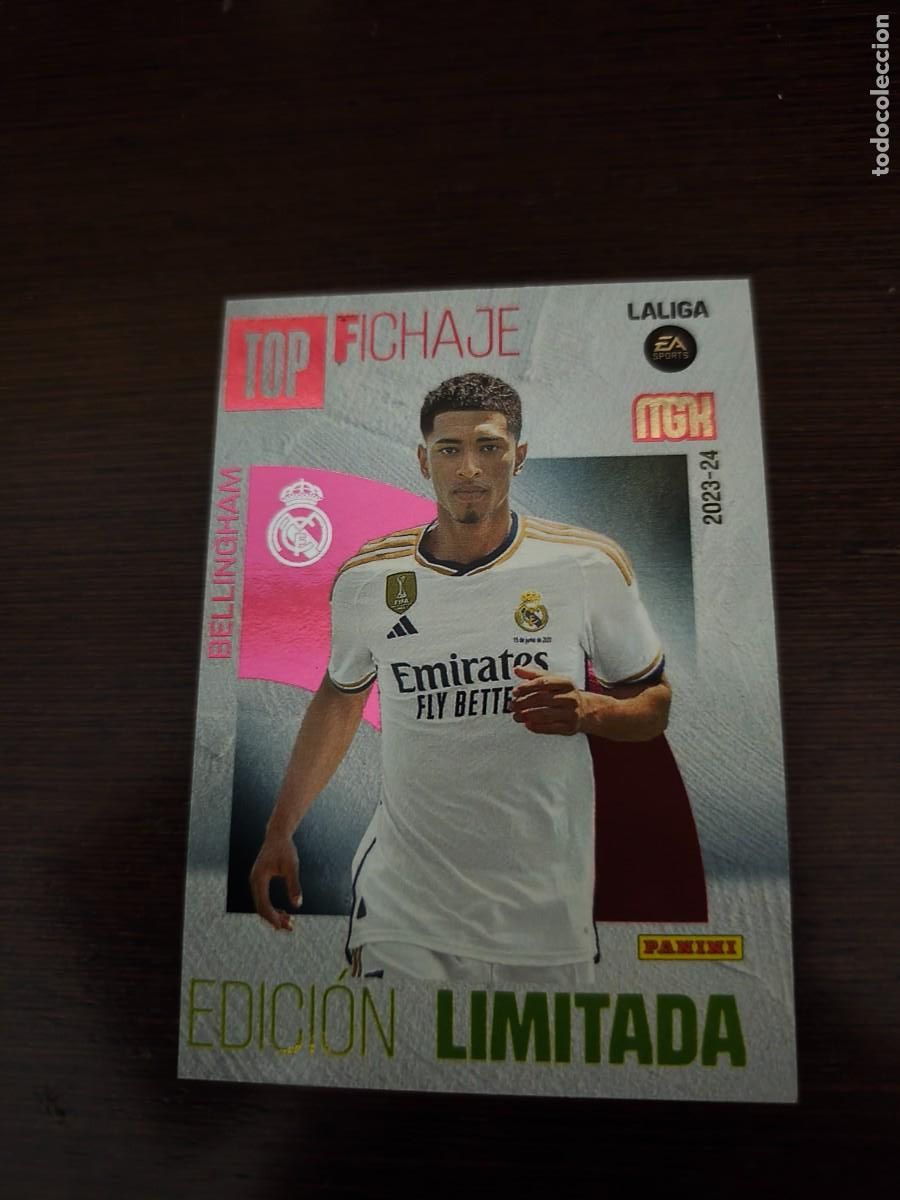 Cromos de f&uacute;tbol: MEGACRACKS 2023-2024 TOP FICHAJE BELLINGHAM (R. MADRID) EDICION LIMITADA