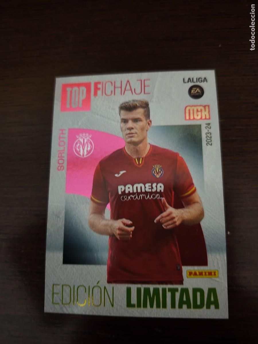 Cromos de f&uacute;tbol: MEGACRACKS 2023-2024 TOP FICHAJE SORLOTH (VILLARREAL) EDICION LIMITADA