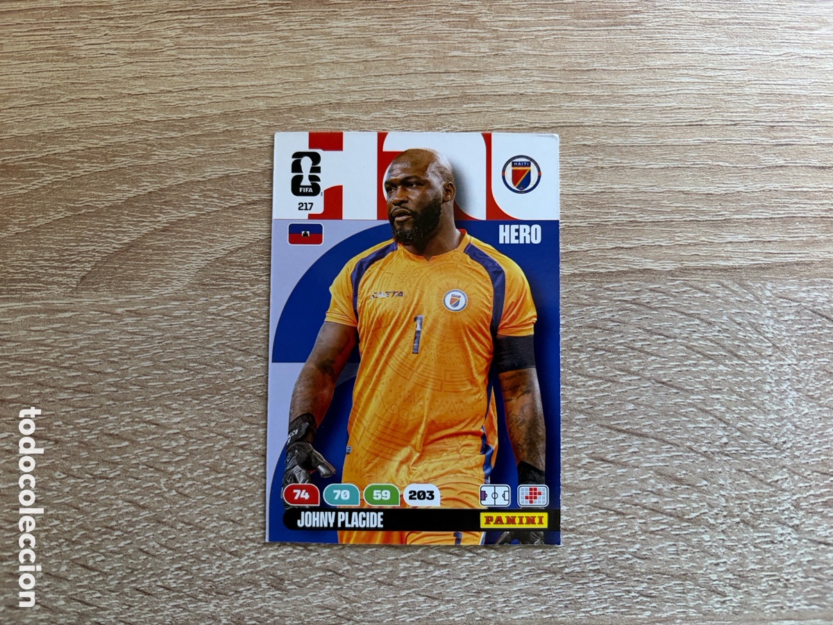Cromos de f&uacute;tbol: 217 JOHNY PLACIDE ADRENALYN FIFA WORLD CUP MUNDIAL 2026 26 HAIT&Iacute;