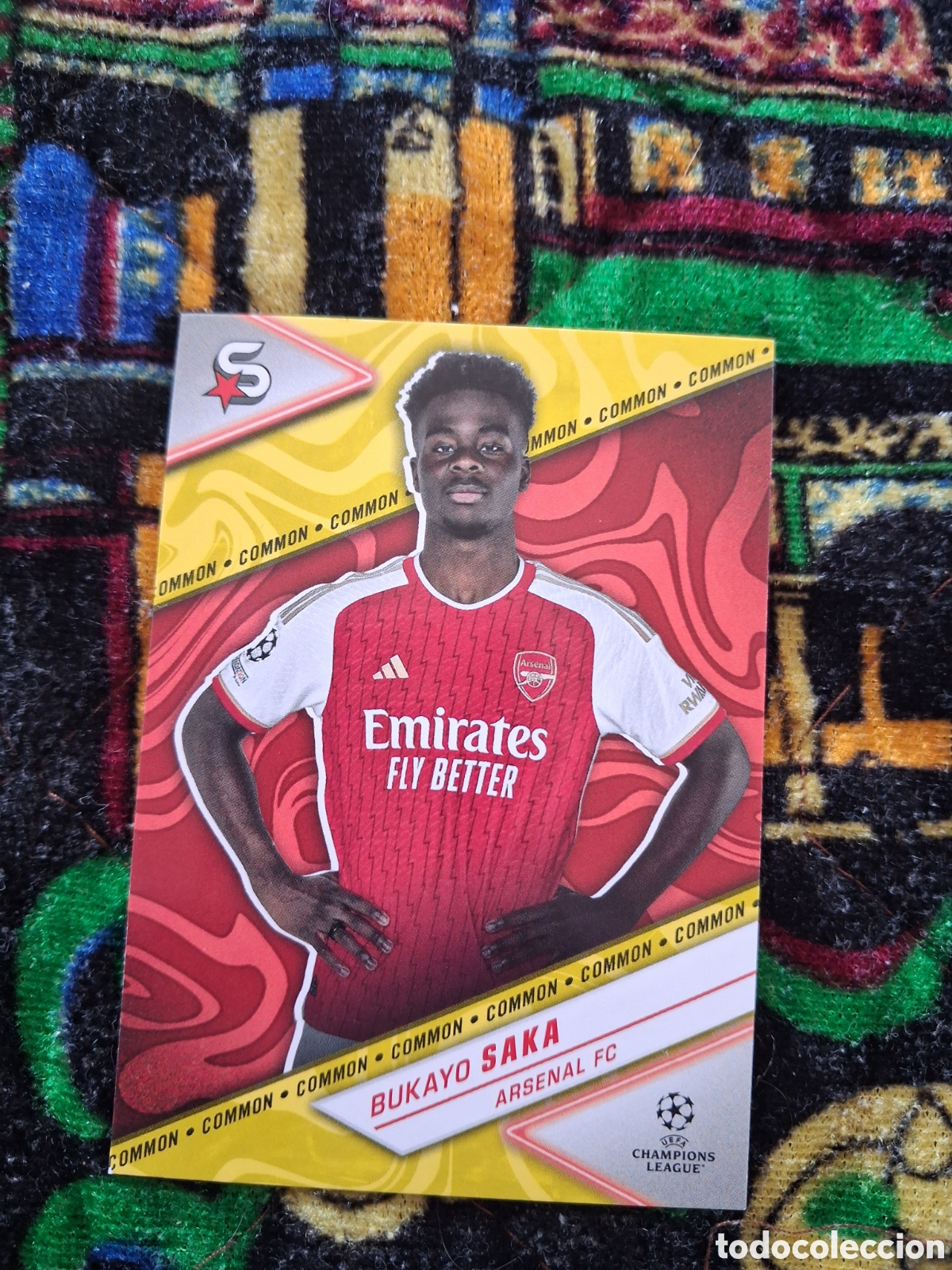 Cromos de f&uacute;tbol: 10 BUKAYO SAKA ARSENAL COMMON ⚽ TOPPS UCC SUPERSTARS 2023 2024 23 24 ⚽