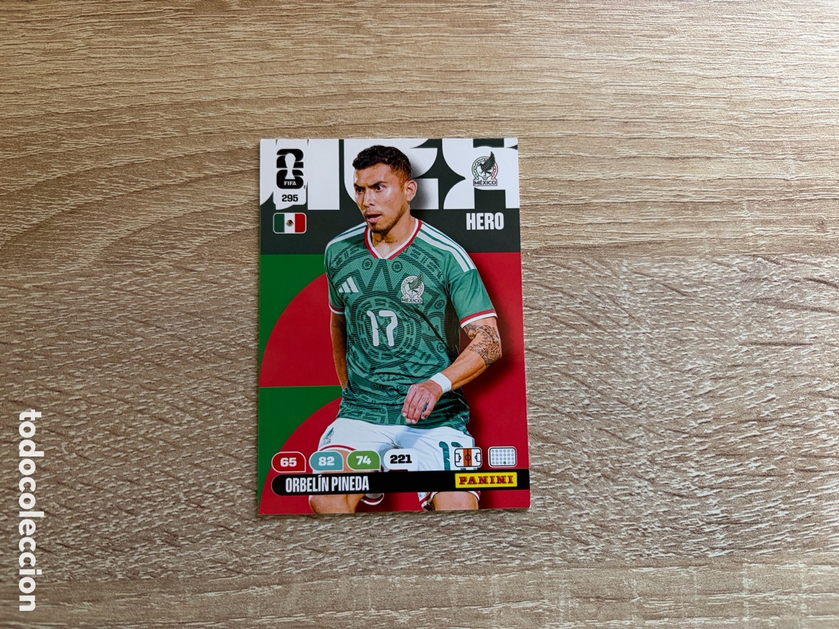 Cromos de f&uacute;tbol: 295 ORBEL&Iacute;N PINEDA ADRENALYN FIFA WORLD CUP MUNDIAL 2026 26 M&Eacute;XICO