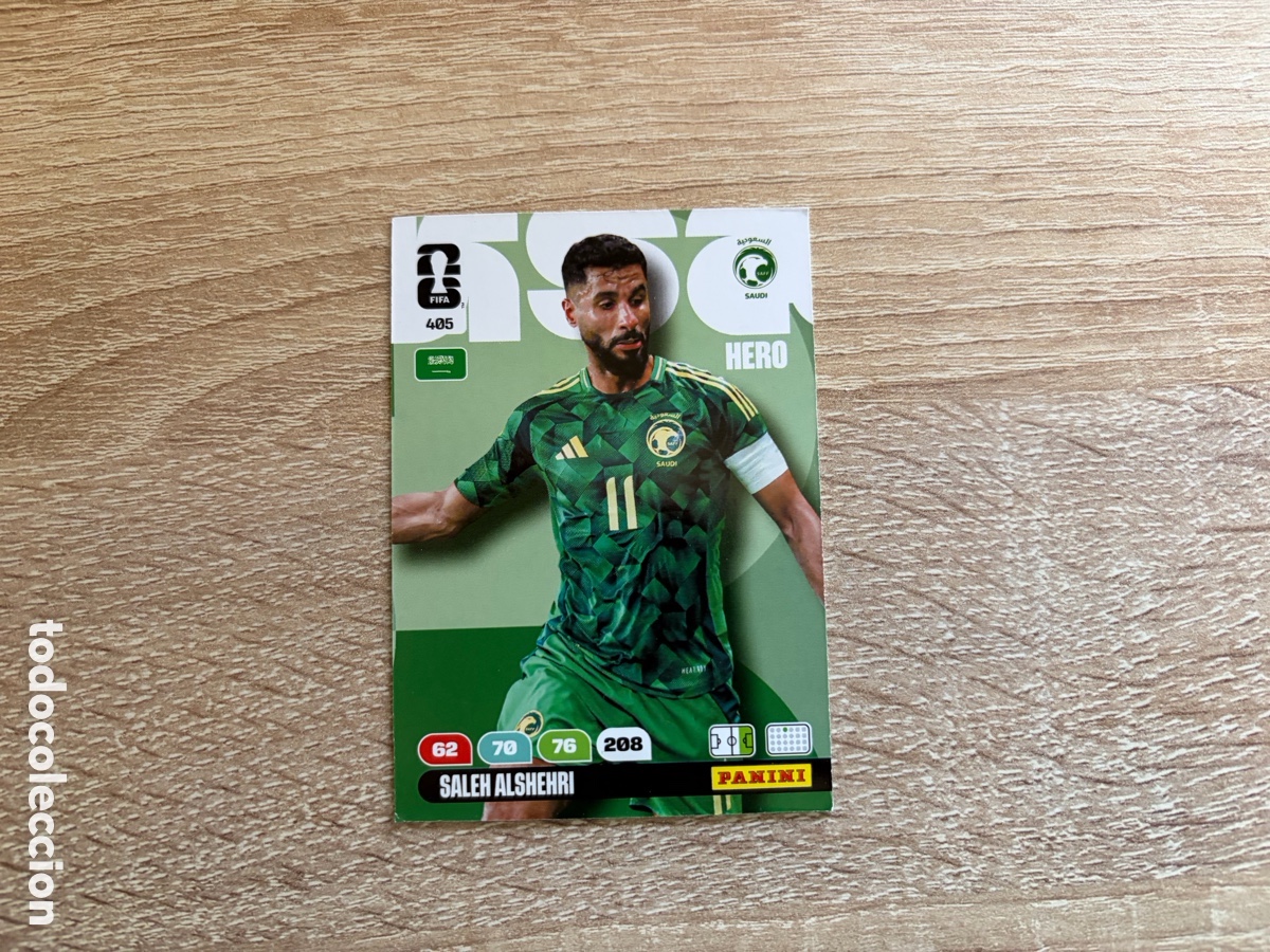 Cromos de f&uacute;tbol: 405 SALEH ALSHEHRI ADRENALYN FIFA WORLD CUP MUNDIAL 2026 26 ARABIA SAUD&Iacute;
