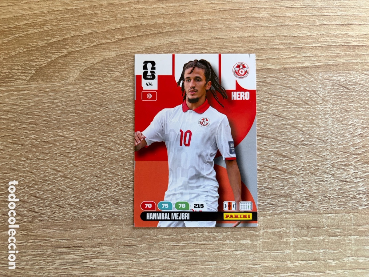Cromos de f&uacute;tbol: 474 HANNIBAL MEJBRI ADRENALYN FIFA WORLD CUP MUNDIAL 2026 26 T&Uacute;NEZ