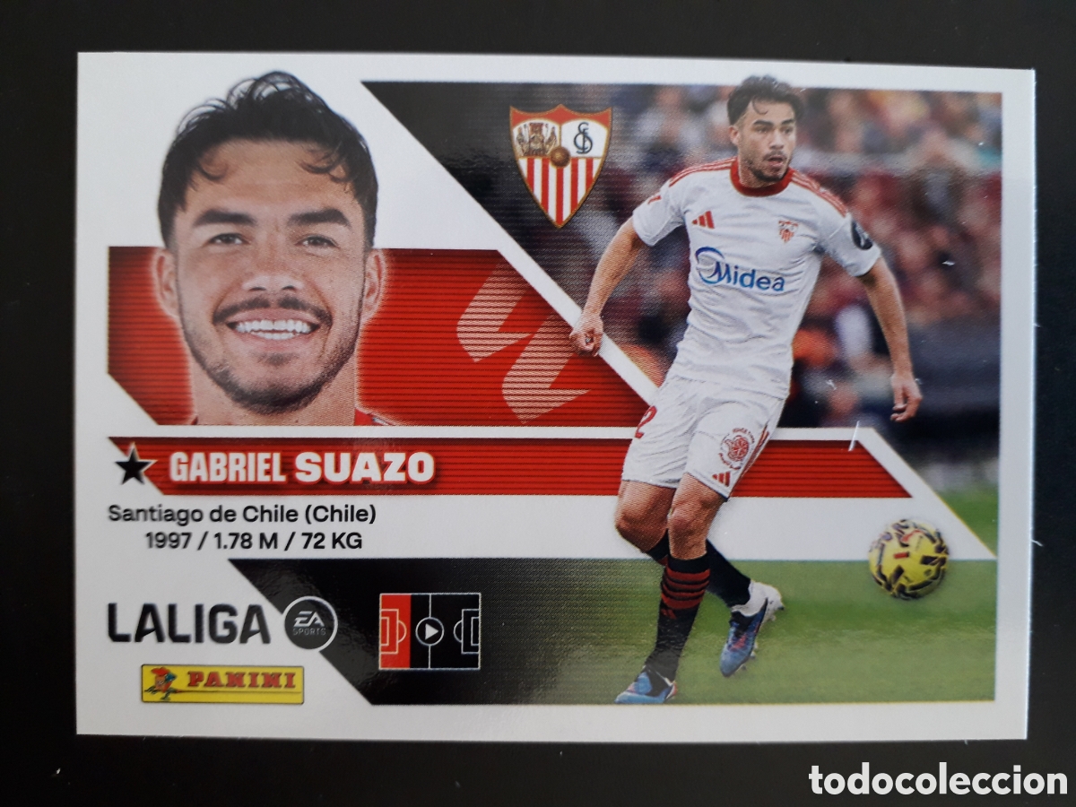 Cromos de f&uacute;tbol: SUAZO SEVILLA N&deg; 10 ED ESTE 2026 2027 26 27 SIN PEGAR PEDIDO M&Iacute;NIMO 3&euro;