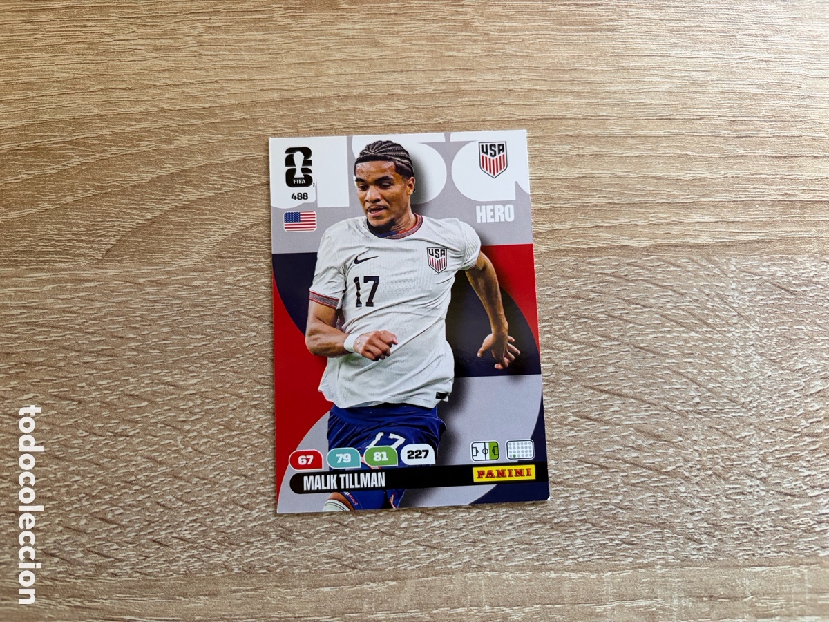 Cromos de f&uacute;tbol: 488 MALIK TILLMAN ADRENALYN FIFA WORLD CUP MUNDIAL 2026 26 ESTADOS UNIDOS