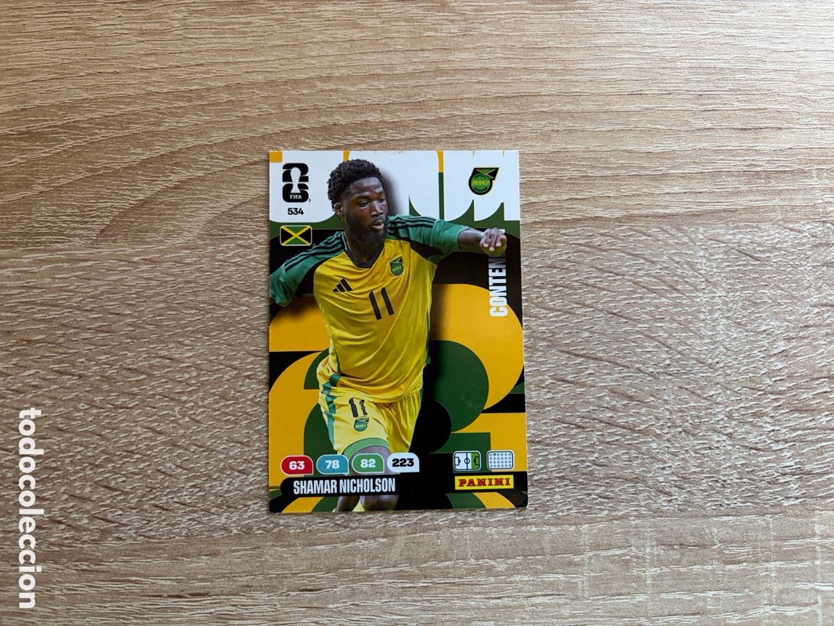 Cromos de f&uacute;tbol: 534 SHAMAR NICHOLSON ADRENALYN FIFA WORLD CUP MUNDIAL 2026 26 JAMAICA