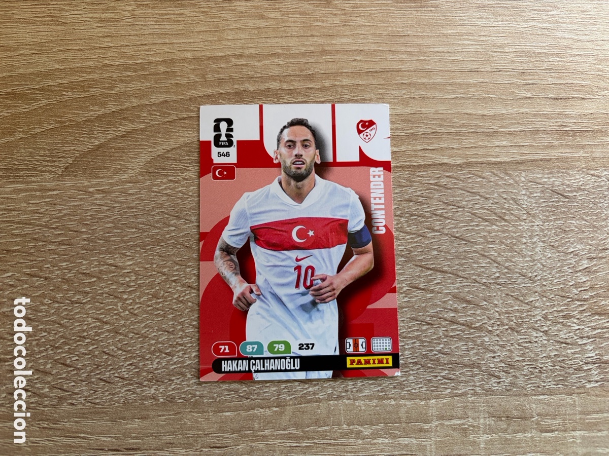 Cromos de f&uacute;tbol: 546 HAKAN &Ccedil;ALHANOĞLU ADRENALYN FIFA WORLD CUP MUNDIAL 2026 26 TURQU&Iacute;A