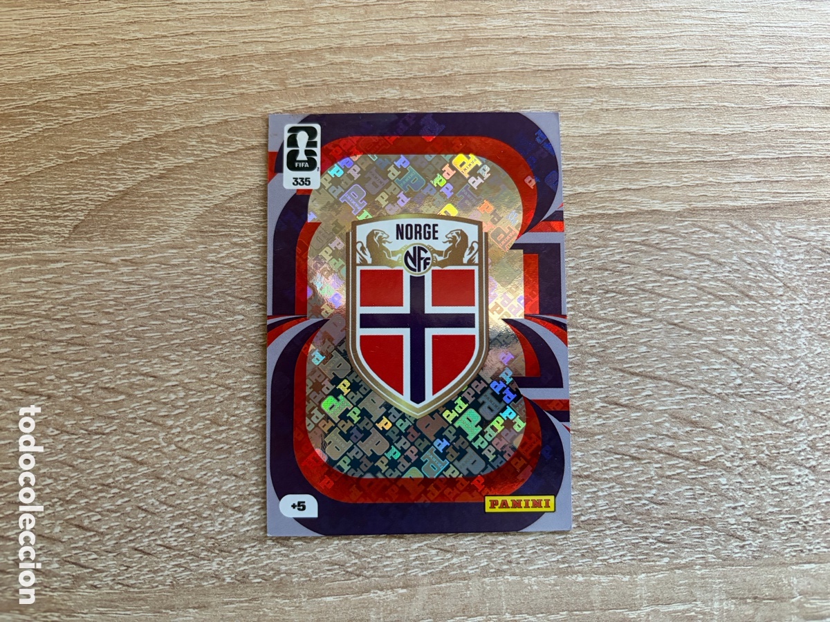 Cromos de f&uacute;tbol: 335 ESCUDO ADRENALYN FIFA WORLD CUP MUNDIAL 2026 26 NORUEGA