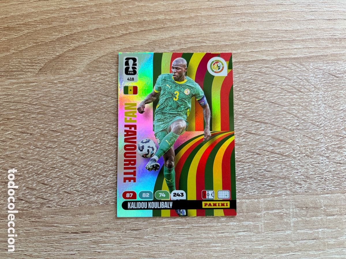 Cromos de f&uacute;tbol: 418 KALIDOU KOULIBALY FAN FAVOURITE ADRENALYN FIFA WORLD CUP MUNDIAL 2026 26 SENEGAL