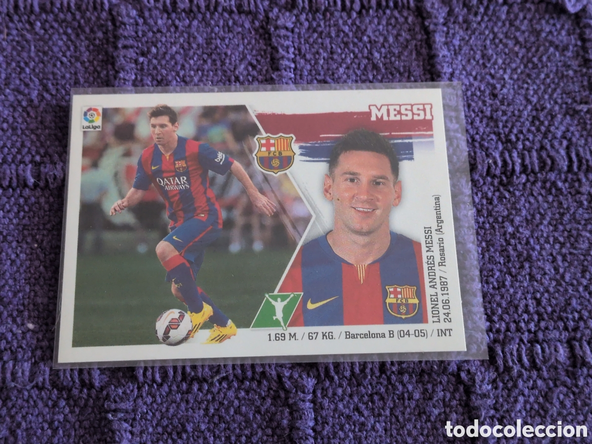 Football Stickers: MESSI F. C. BARCELONA LIGA ESTE 2015 2016 15 16 NUNCA PEGADO SIN PEGAR. NUEVO