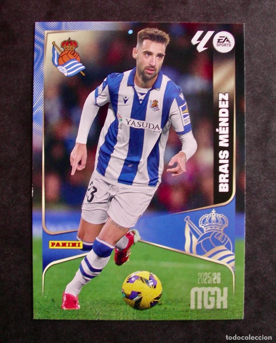 Cromos de f&uacute;tbol: 317 BRAIS M&Eacute;NDEZ / REAL SOCIEDAD / MGK MEGACRACKS 2025-2026 / PANINI / ERROR DE IMPRENTA
