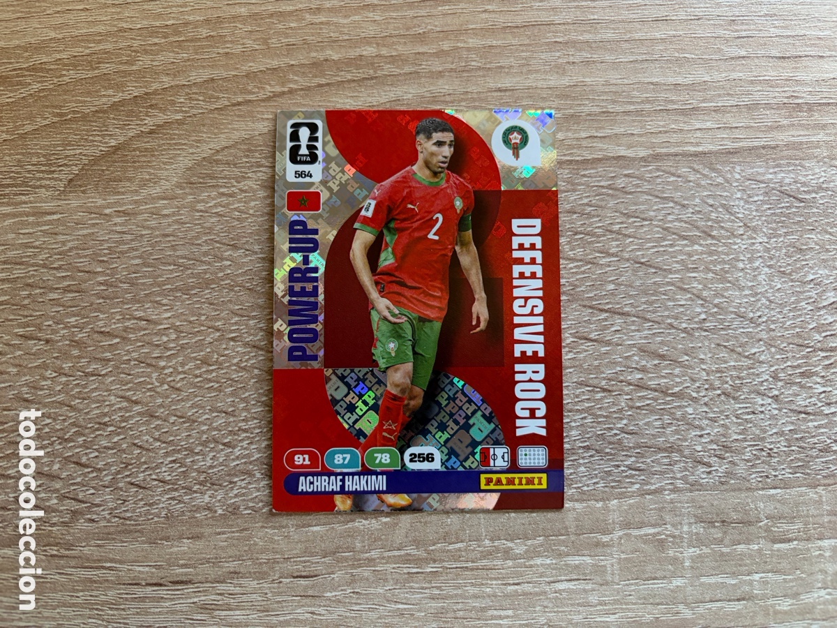 Cromos de f&uacute;tbol: 564 ACHRAF HAKIMI POWER-UP DEFENSIVE ROCK ADRENALYN FIFA WORLD CUP MUNDIAL 2026 26 MARRUECOS
