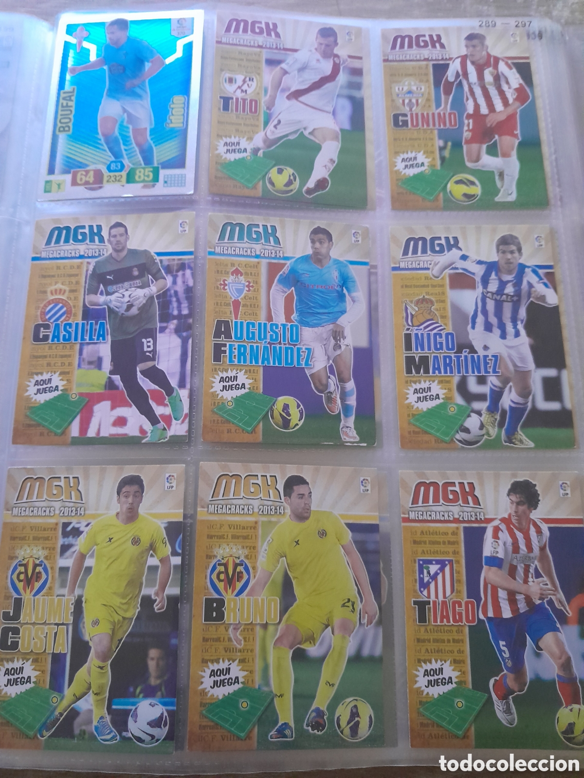 Football Stickers: Lote 8 cromos megacracks 2013 2014 + 1 idolo adrenalyn xl