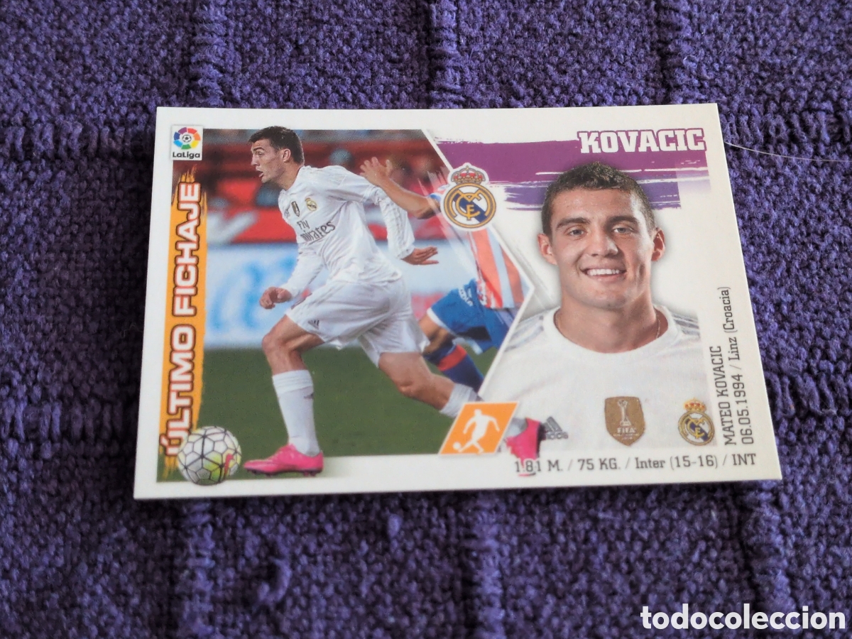 Football Stickers: CROMO LIGA 2015 2016 15 16 COLECCIONES ESTE PANINI FICHAJE N&ordm;42 KOVACIC-R.MADRID NUNCA PEGADO. NUEVO