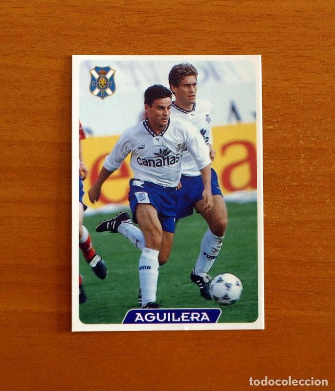 Fu&szlig;ball-Sticker: Tenerife -N&ordm; 259 Aguilera -Las Fichas de la Liga 95-96-1995-1996 -Mundicromo Sport