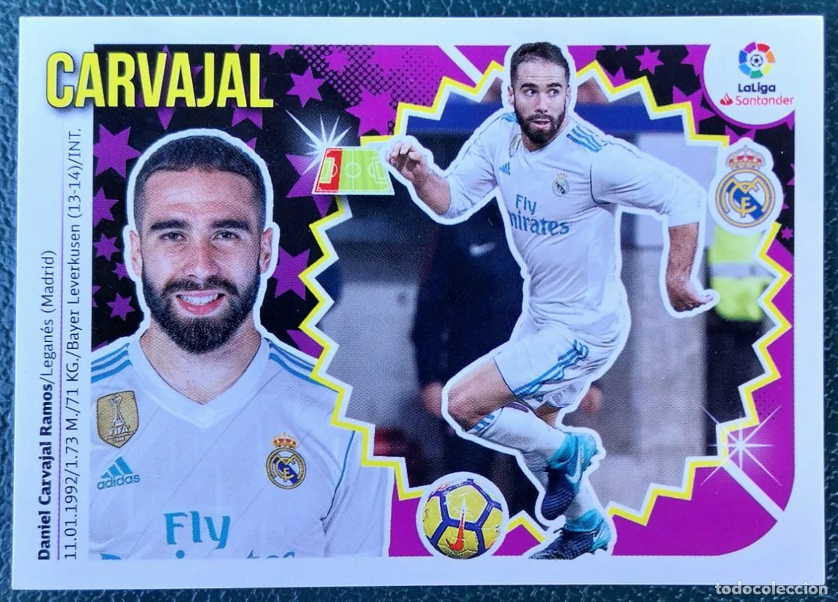 Cromos de f&uacute;tbol: 3 CARVAJAL REAL MADRID CROMOS ALBUM EDICIONES ESTE 2018 2019 18 19