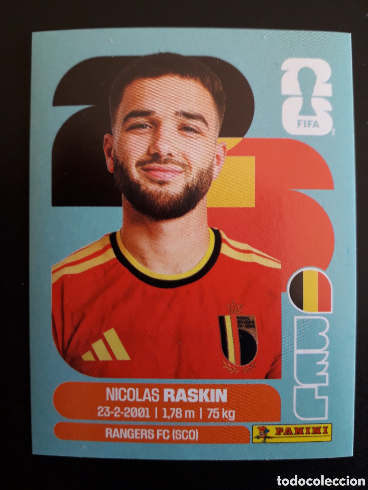 Cromos de f&uacute;tbol: RASKIN B&Eacute;LGICA BEL 11 MUNDIAL F&Uacute;TBOL 2026 FIFA WORLD CUP PANINI SIN PEGAR PEDIDO M&Iacute;NIMO 3&euro;