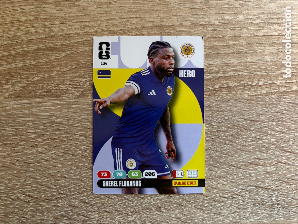 Cromos de f&uacute;tbol: 134 SHEREL FLORANUS HERO ADRENALYN FIFA WORLD CUP MUNDIAL 2026 26 CURAZAO