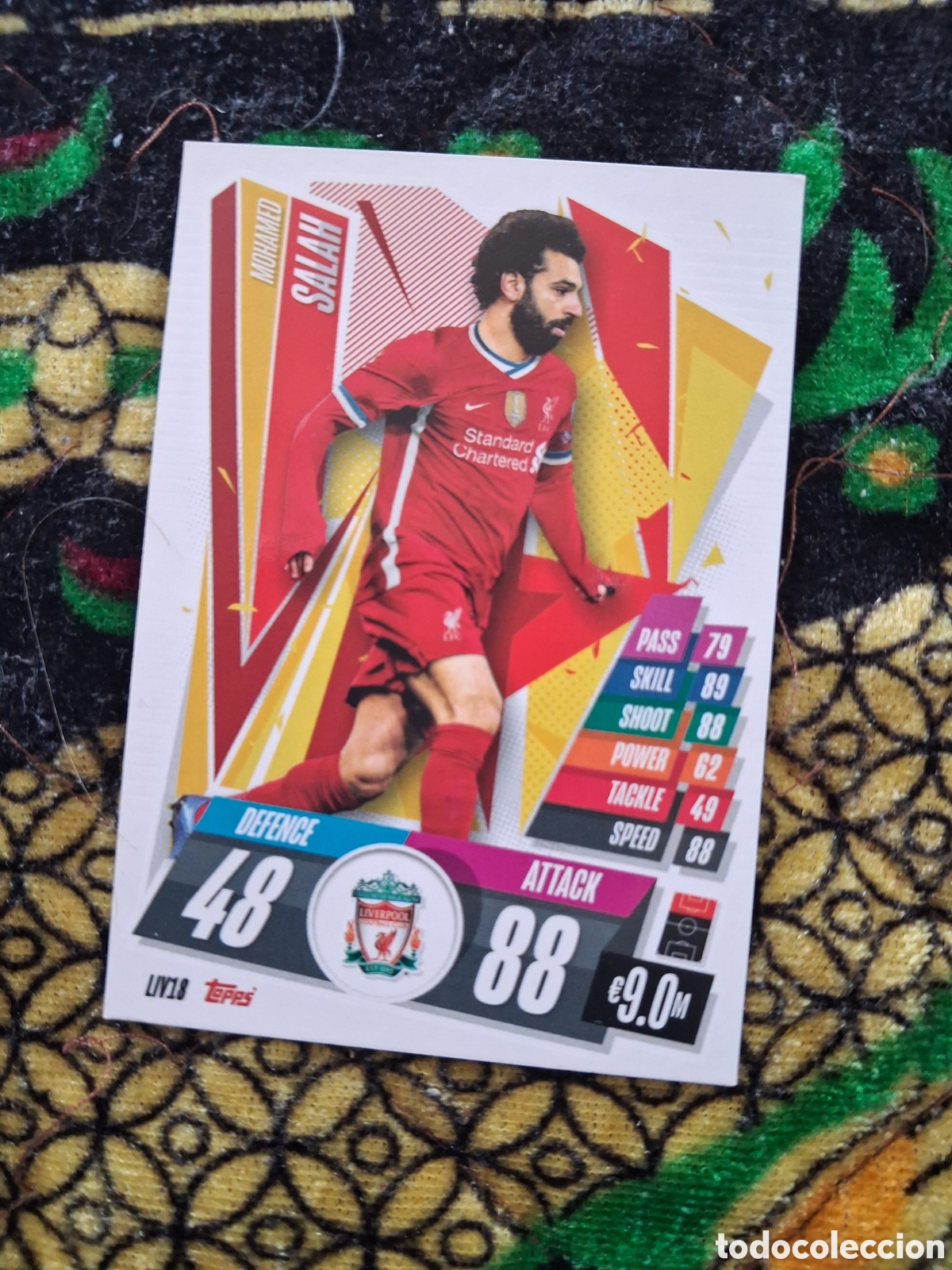 Figurine di Calcio: LIV18 LIV 18 LIVERPOOL MOHAMED SALAH MATCH ATTAX CHAMPIONS 2020 2021 20 21 CROMO TOPPS FUTBOL