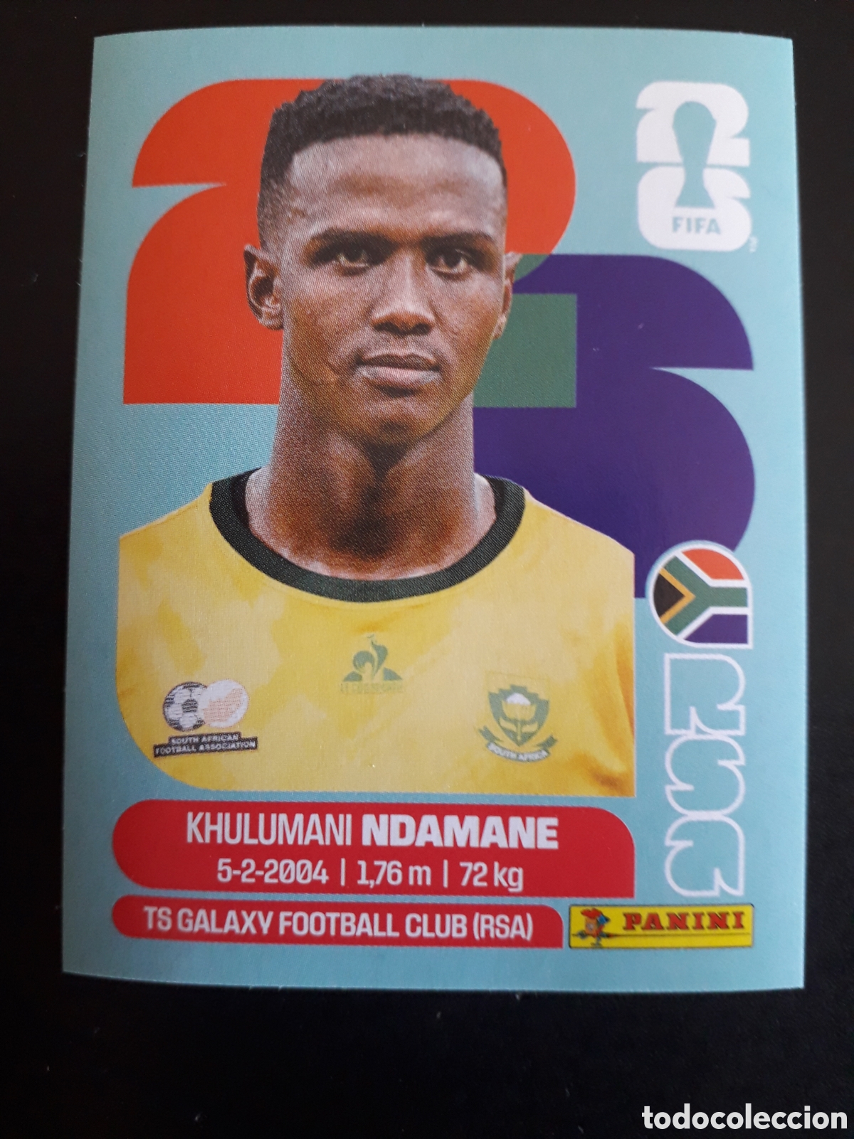 Football Stickers: NDAMANE SUD&Aacute;FRICA RSA 7 MUNDIAL F&Uacute;TBOL 2026 FIFA WORLD CUP PANINI SIN PEGAR PEDIDO M&Iacute;NIMO 3&euro;