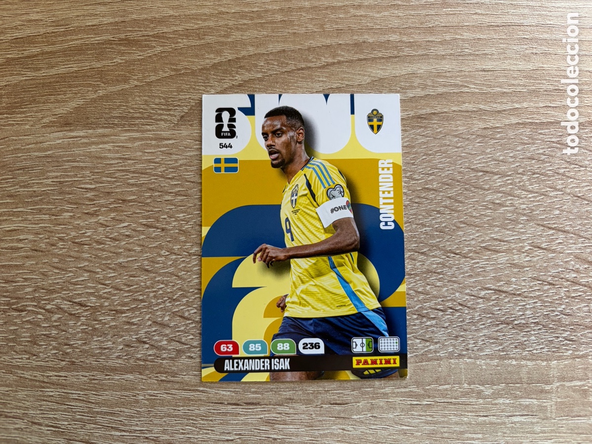 Football Stickers: 544 ALEXANDER ISAK CONTENDER ADRENALYN FIFA WORLD CUP MUNDIAL 2026 26 SUECIA