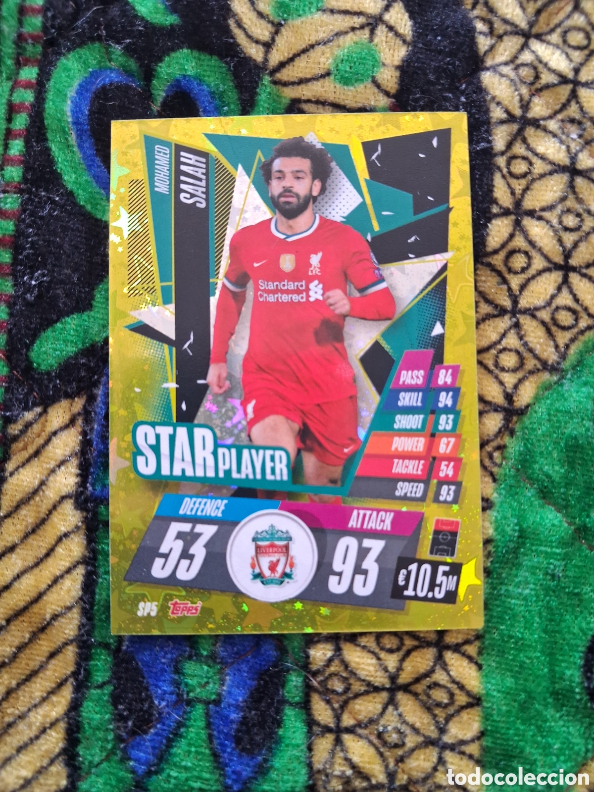 Football Stickers: SALAH LIVERPOOL TOPPS MATCH ATTAX 2020 2021 CROMO FUTBOL 20 21 - A47 PG7 STAR PLAYER