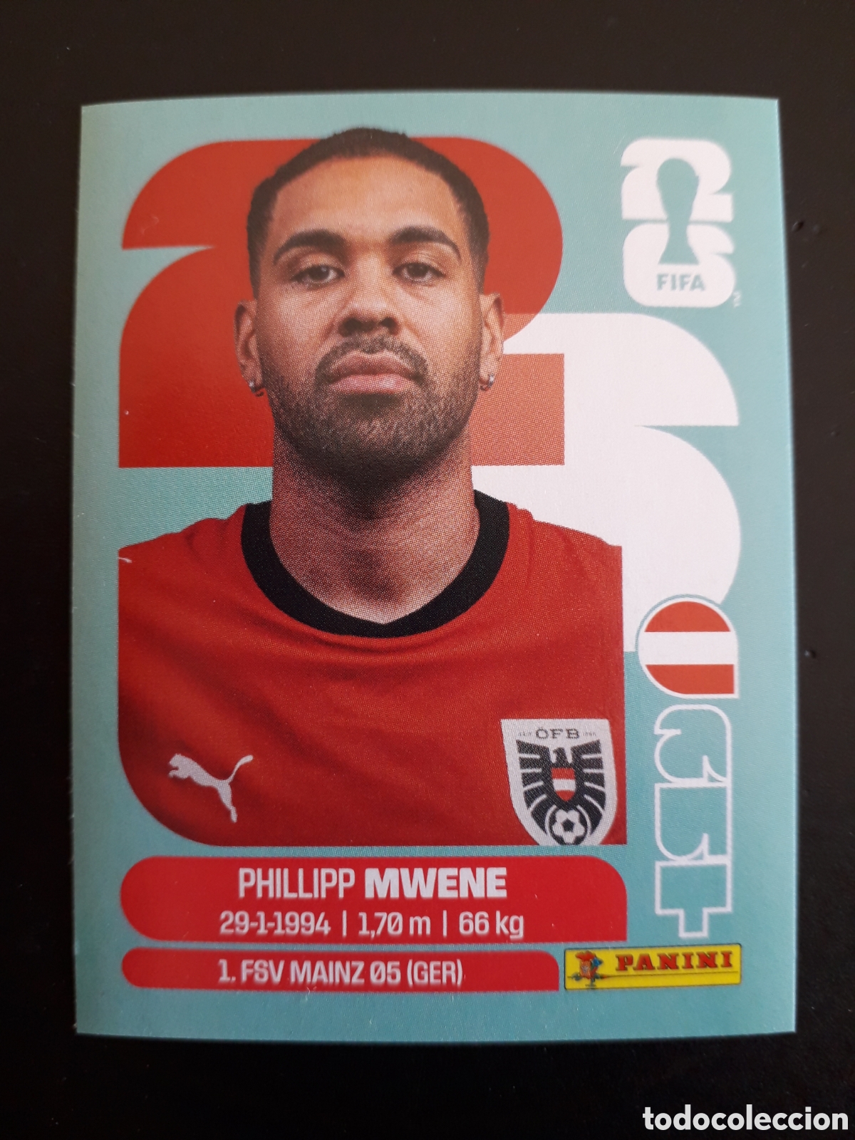 Football Stickers: MWENE AUSTRIA AUT 8 MUNDIAL F&Uacute;TBOL 2026 FIFA WORLD CUP PANINI SIN PEGAR PEDIDO M&Iacute;NIMO 3&euro;