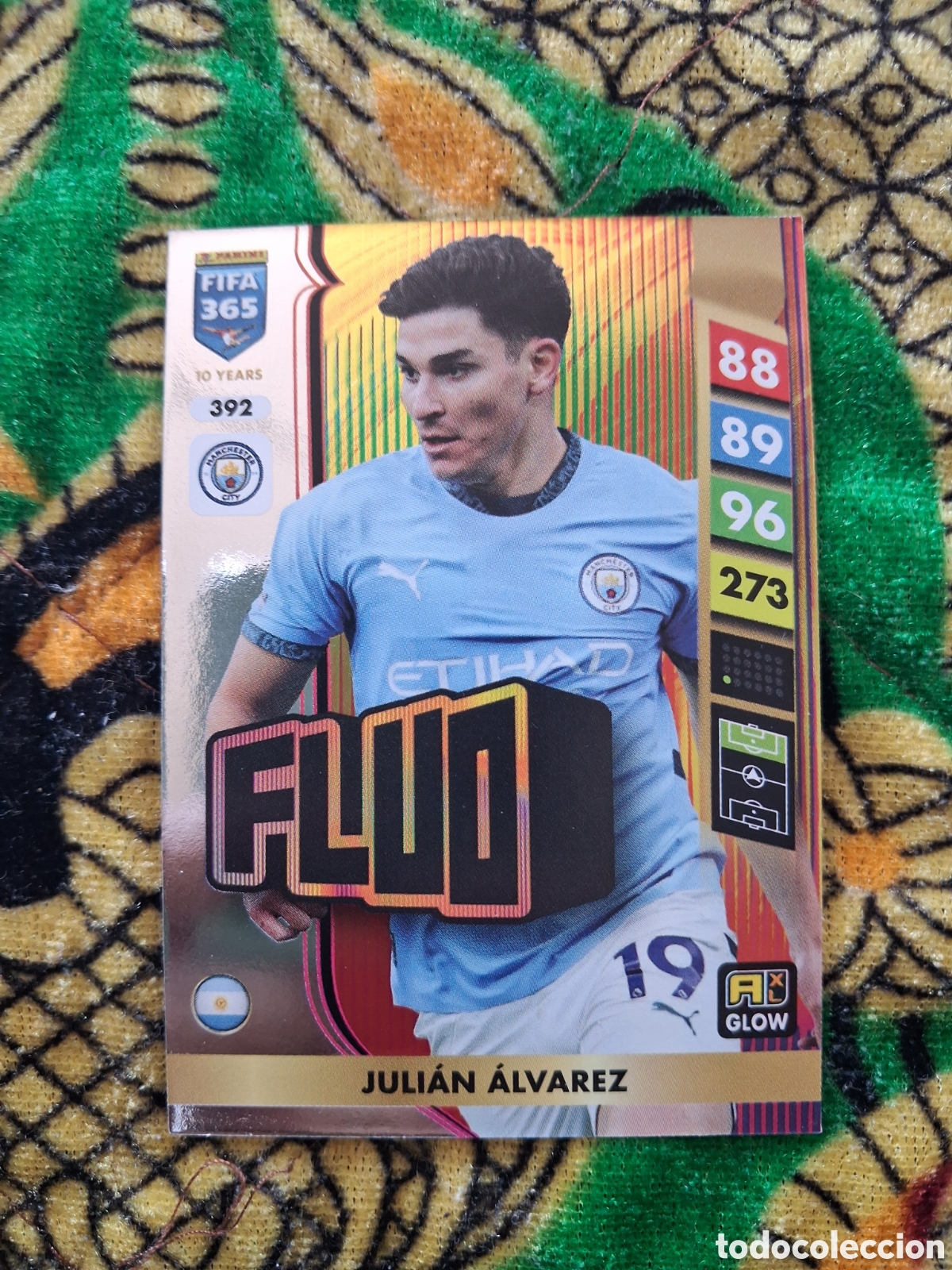 Cromos de f&uacute;tbol: JULIAN ALVAREZ FLUO 392 ADRENALYN XL FIFA 365 2024 2025 24 25