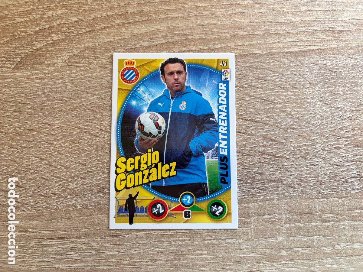 Cromos de f&uacute;tbol: 478 SERGIO GONZ&Aacute;LEZ PLUS ENTRENADOR ADRENALYN XL 2014 2015 14 15 ESPANYOL