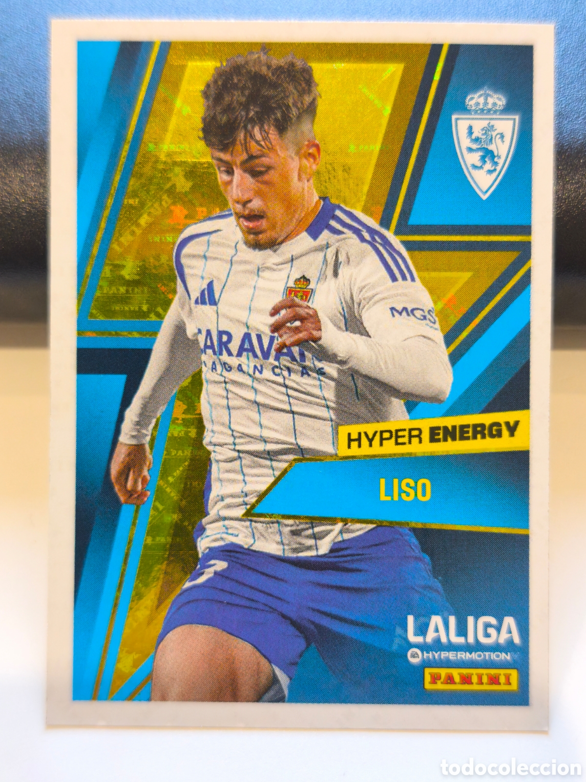 Cromos de f&uacute;tbol: Hyper Energy Liso Real Zaragoza Liga Hypermotion 24/25