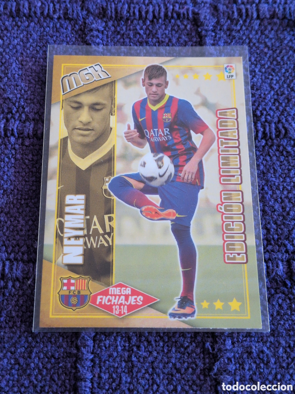 Cromos de Futebol: NEYMAR EDICI&Oacute;N LIMITADA (BARCELONA) PANINI MEGACRACKS 2013-2014 13 14 CROMO CARTA. NUEVO