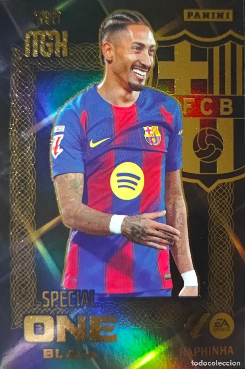 Football Stickers: Raphinha - FC Barcelona - SPECIAL ONE BLACK - PANINI Megacracks MGK 2026 2027 26 27