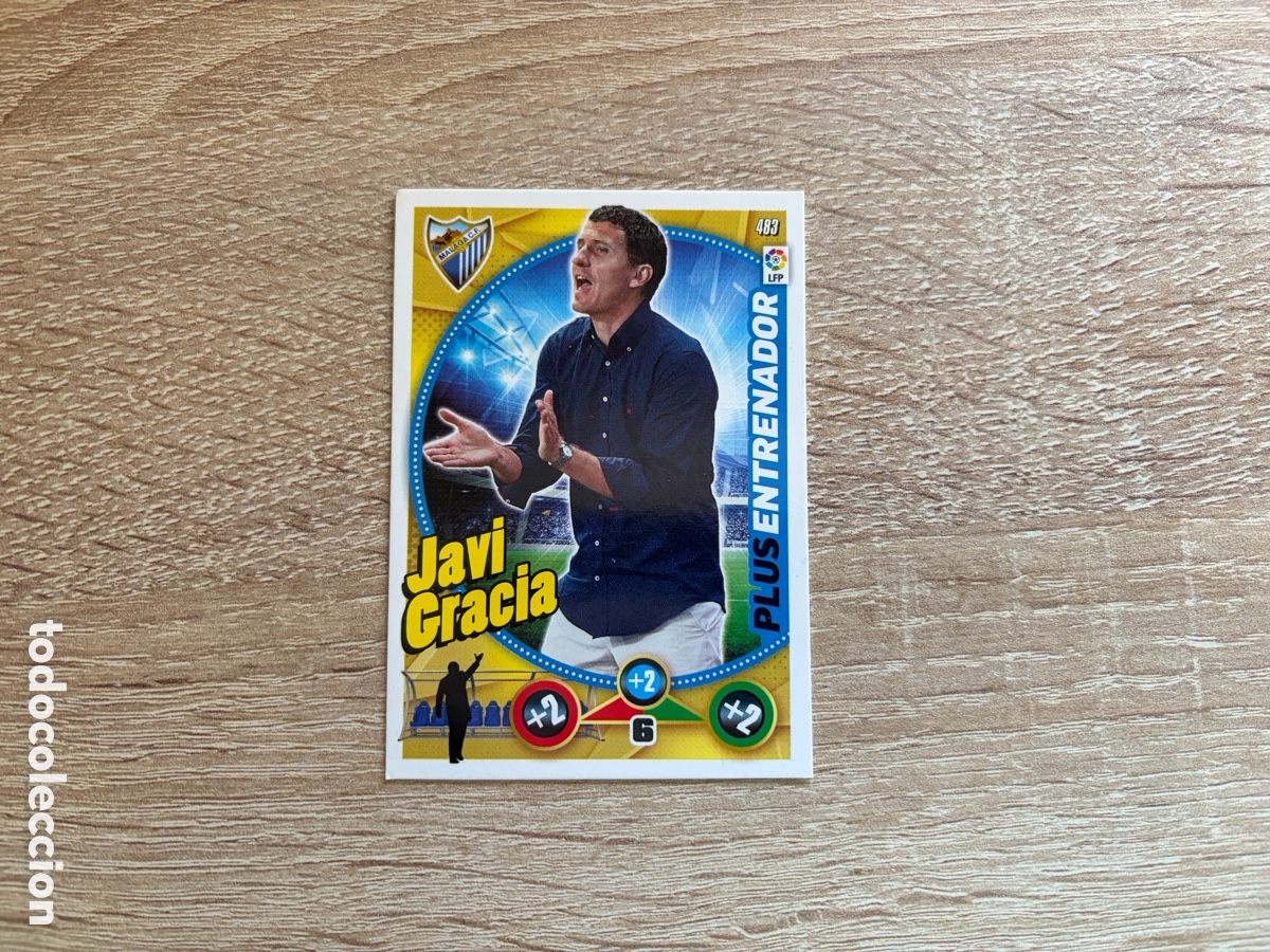 Cromos de f&uacute;tbol: 483 JAVI GRACIA PLUS ENTRENADOR ADRENALYN XL 2014 2015 14 15 M&Aacute;LAGA
