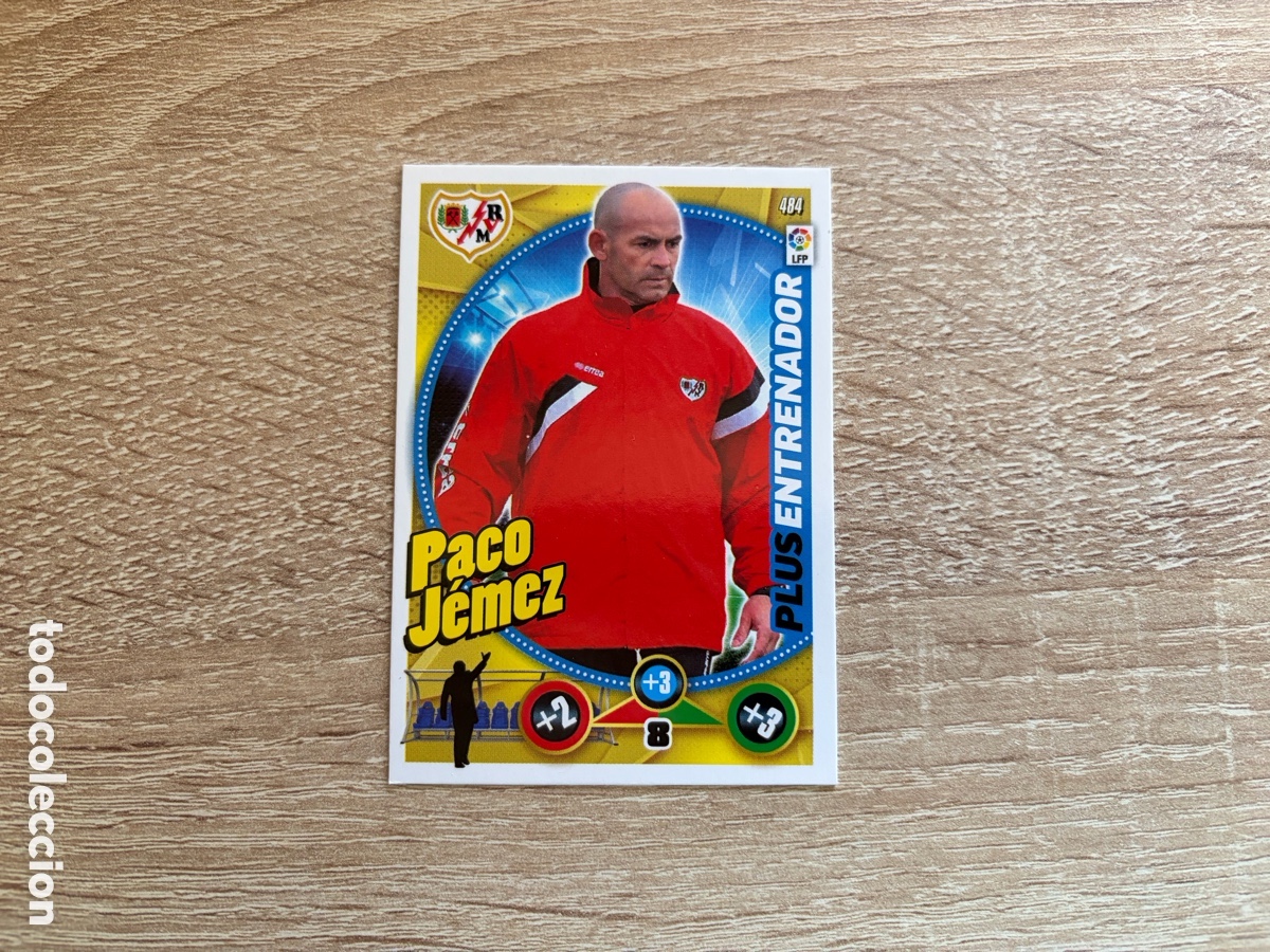 Cromos de f&uacute;tbol: 484 PACO J&Eacute;MEZ PLUS ENTRENADOR ADRENALYN XL 2014 2015 14 15 RAYO VALLECANO
