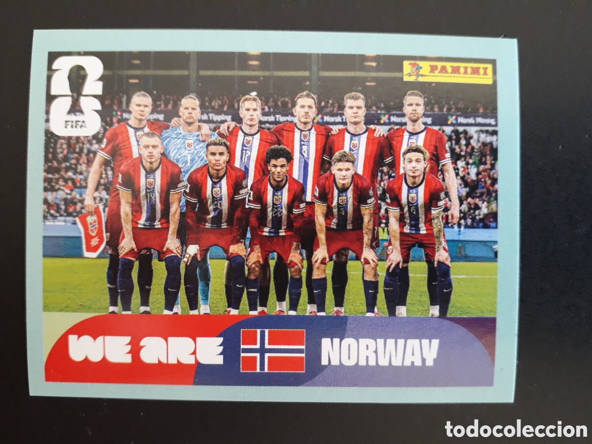 Cromos de f&uacute;tbol: EQUIPO NORUEGA NOR 13 MUNDIAL F&Uacute;TBOL 2026 FIFA WORLD CUP PANINI SIN PEGAR PEDIDO M&Iacute;NIMO 3&euro;