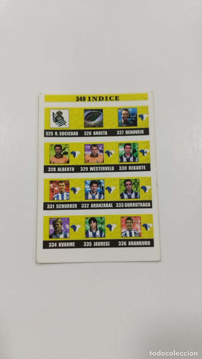 Cromos de Futebol: LAS FICHAS DE LA LIGA 2003 - INDICE - REAL SOCIEDAD